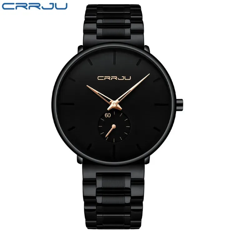 Montre Minimaliste CRRJU 2150 - Couleur Noire